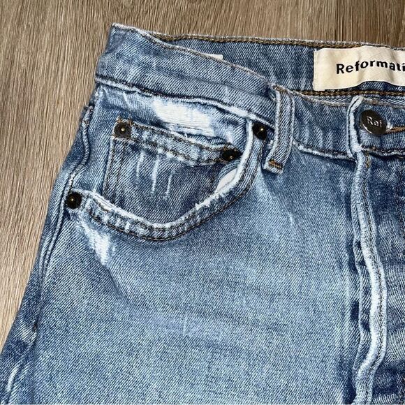 Women's Reformation Serena High Rise Skinny Jeans Button Fly - Picture 5 of 15